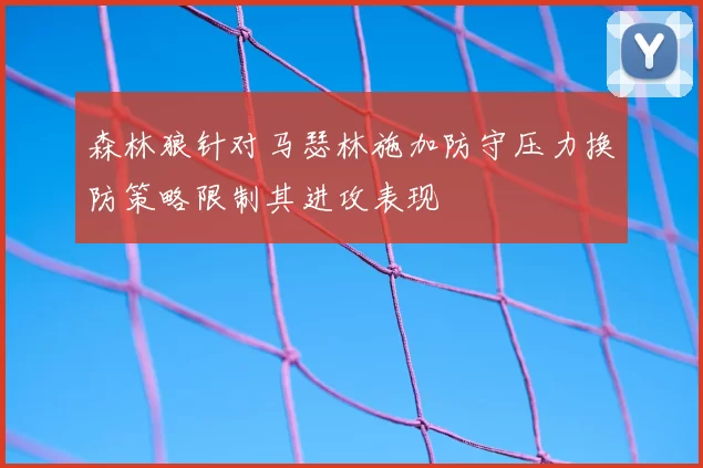 森林狼针对马瑟林施加防守压力换防策略限制其进攻表现